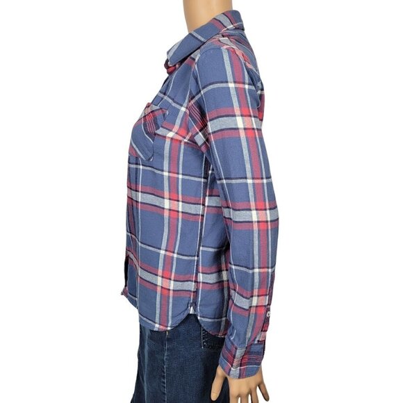 Woolrich Women's Blue/Pink Plaid 100% Cotton Flannel Size M - Picture 7 of 11